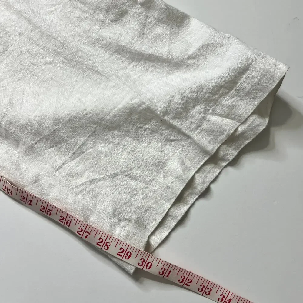 Athleta Cabo Linen Wide Leg Pants White Plus Size 24 Resort - Picture 10 of 11